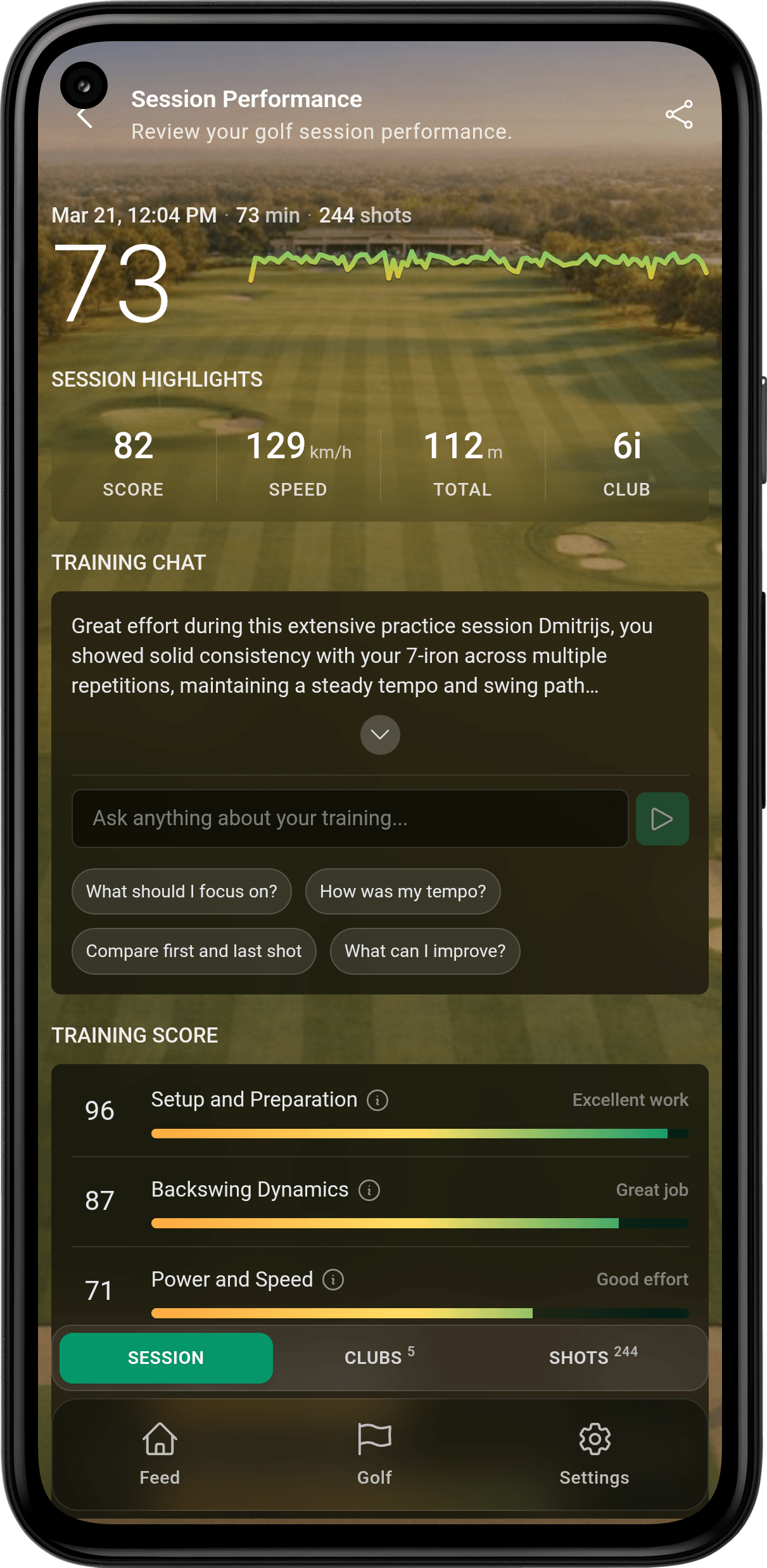 FocusGolf app screenshot 2